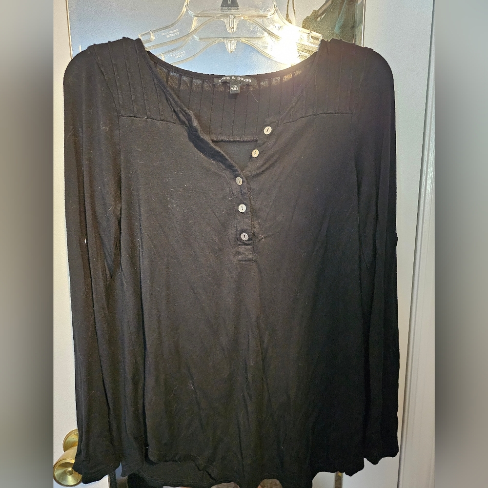 Black long sleeve top